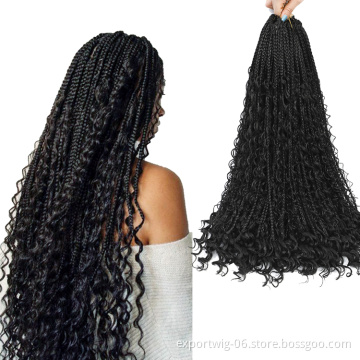 Synthetic Crochet Braid Twist Hair Wave Faux Locs Crochet Braids Goddess Faux locs Hair River Goddess Locs Passion Twist River